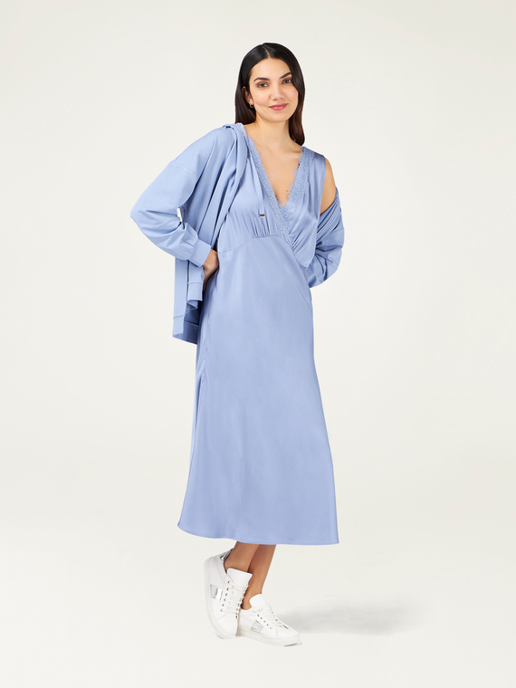Robe sans manches en satin