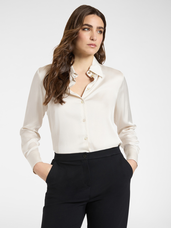 Camicia in raso stretch
