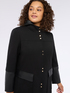 Manteau avec d&eacute;tails en tissu brillant image number 3