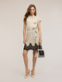 Rochie din satin cu buline și dantelă image number 2
