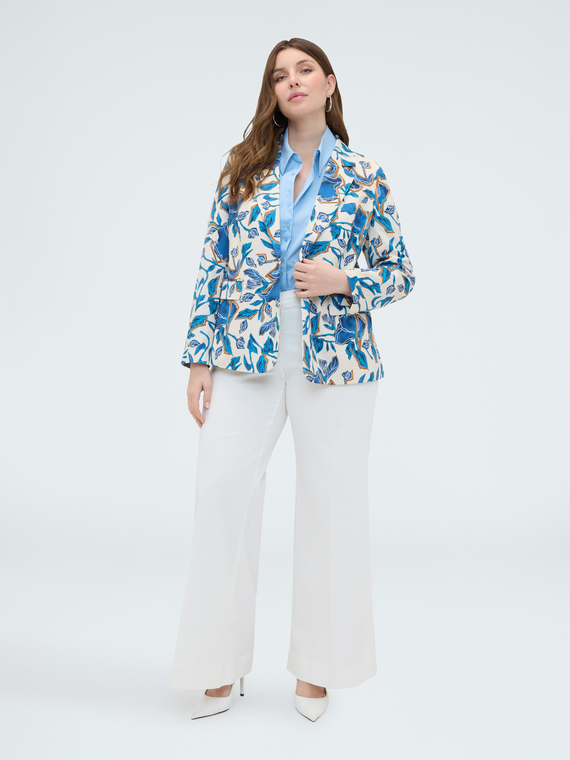 Blazer mit Blumendruck