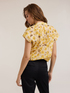 Korean-style shirt with floral print image number 1