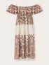 Robe longue à épaules dénudées imprimée image number 4