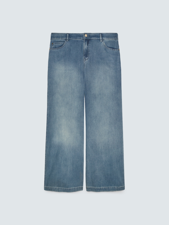 Jeans Wide Leg in denim washed