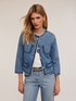 Veste sans col en denim image number 2