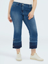 Kick Flare Jeans with frayed hem image number 0
