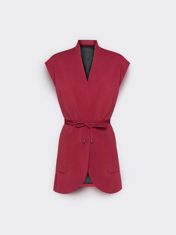 Blazer senza maniche in cady stretch