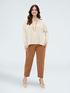 Fine knit V-neck sweater image number 3