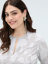 Bluse aus Jacquard-Baumwolle mit Blumenstickerei image number 3