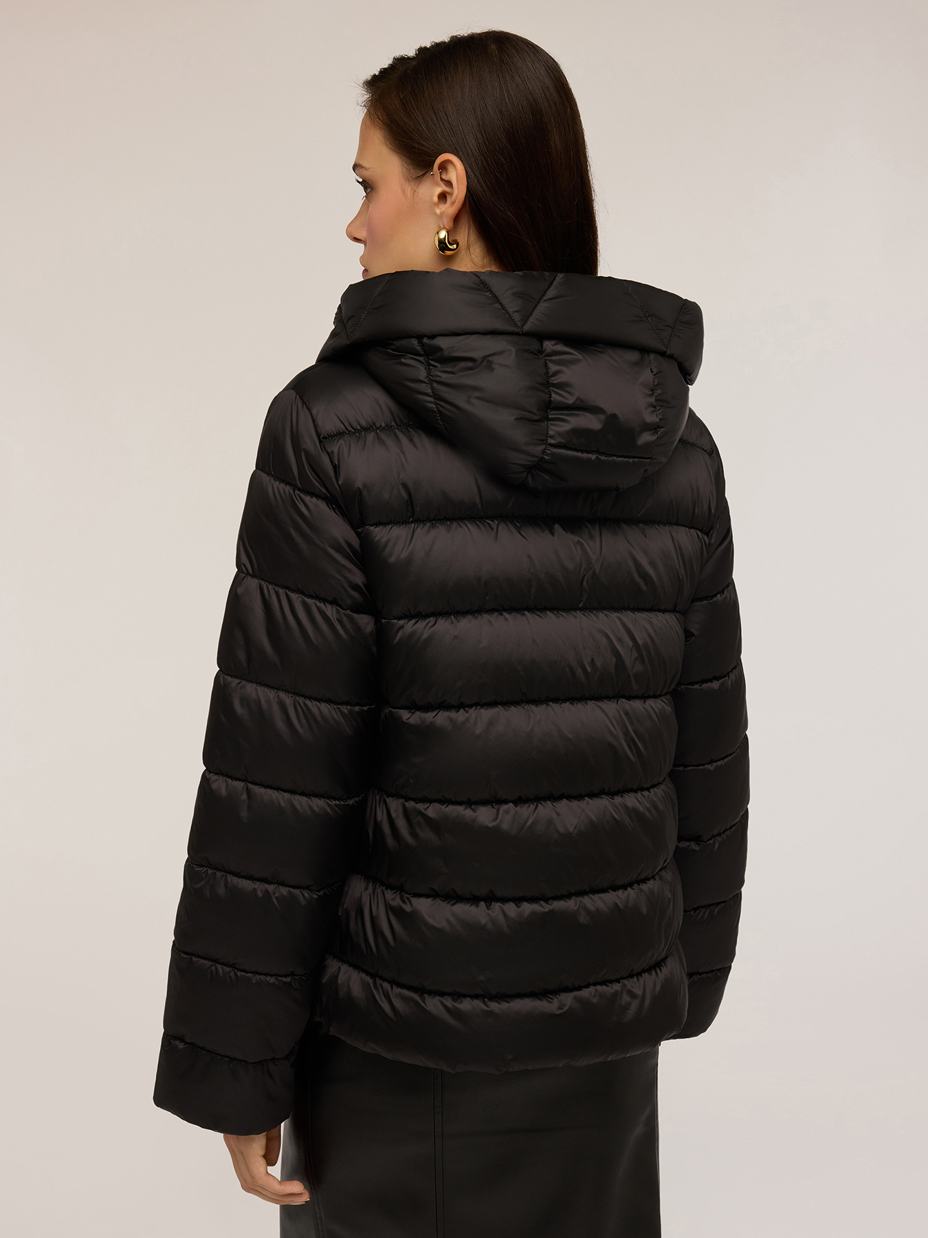 Shiny nylon puffer jacket image number 1