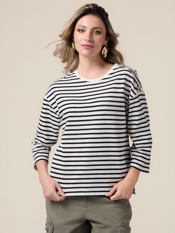 Tricou cu mâneci lungi din bumbac gros