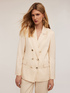 Blazer in tela con impunture a contrasto image number 2