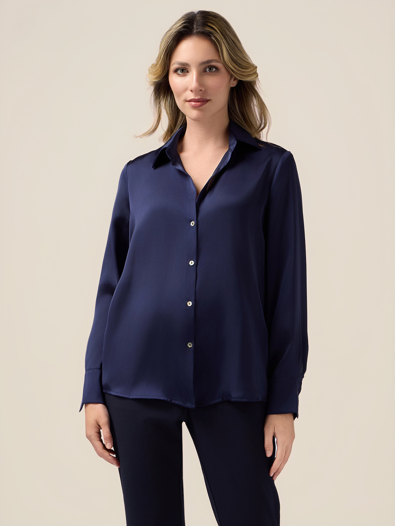 Fluid satin shirt image number 0