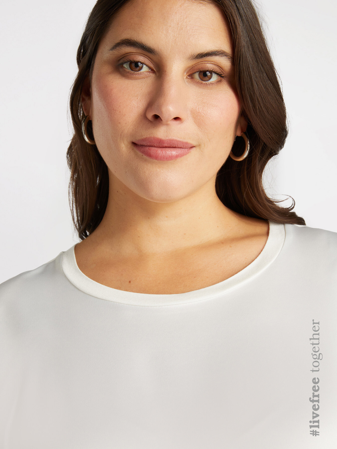 Blusa in raso e jersey image number 0