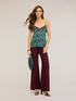 Lace effect knit trousers image number 0