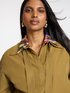 Linen blend shirt with sash image number 3