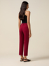 Cropped pants in crêpe fabric image number 2