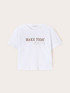Boxy t-shirt with embroidered lettering image number 4