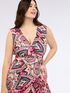 Langes, plissiertes Kleid mit Muster image number 2