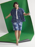 Jeanshemd mit Jacquard-Blattmuster image number 0