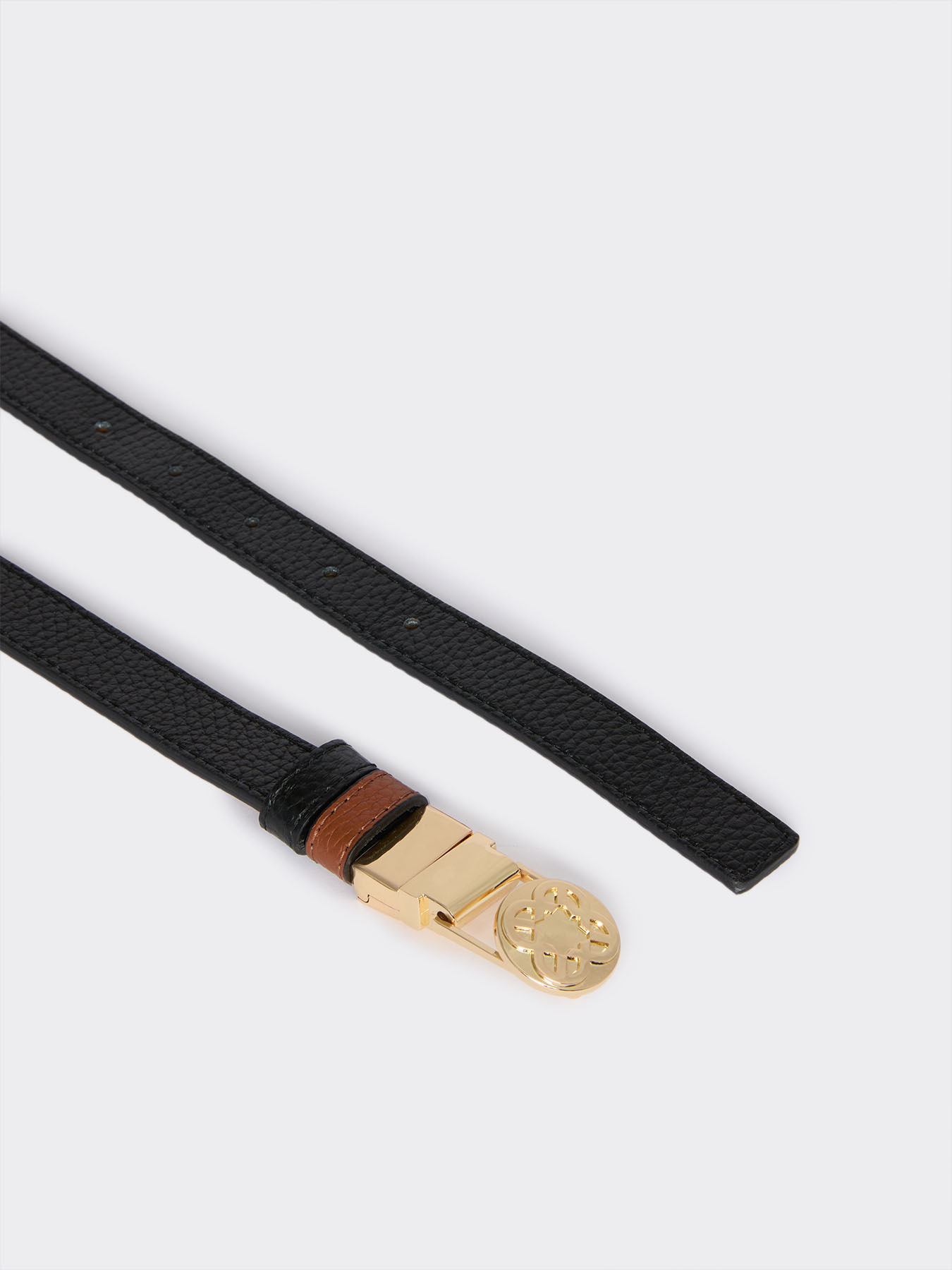 Cintura Monogram  reversibile in pelle image number 5