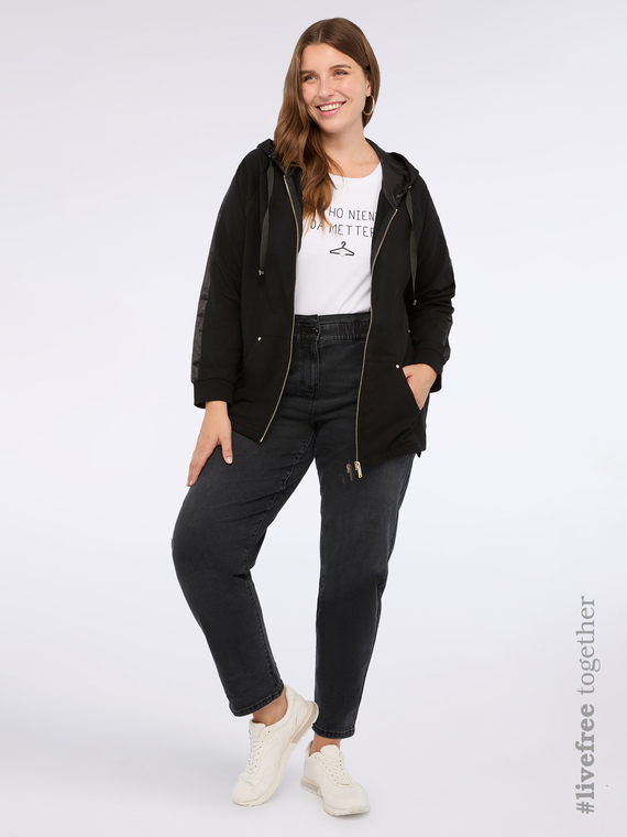 Black wash balloon jeans