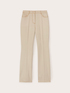 Pantalon flare en drill avec surpiqûres contrastantes image number 4