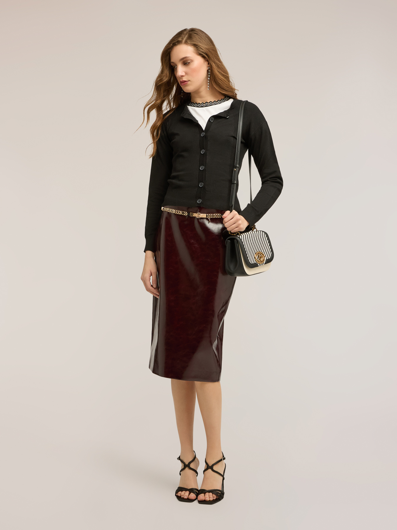 Cardigan with ribbed details image number 0