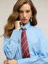Poplin shirt with tie image number 0