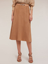 Suede-effect midi skirt image number 2