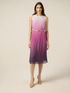 Langes plissiertes Kleid mit Farbverlauf image number 0