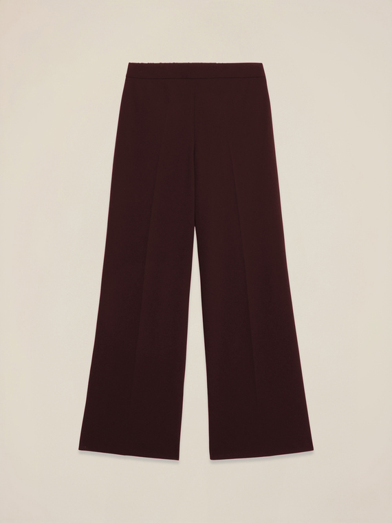 Pantalon palazzo en tissu crêpe