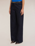 Palazzo denim trousers with micro studs image number 3