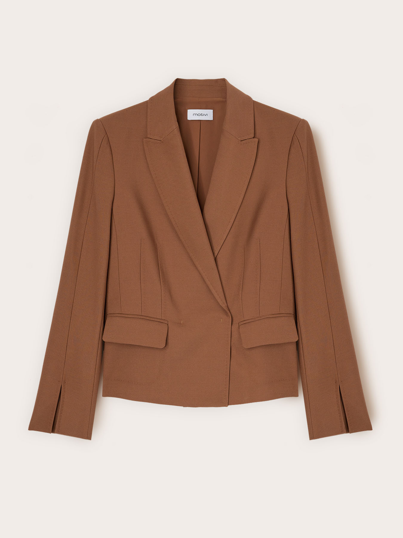 Blazer with slit at sleeve hem image number 4