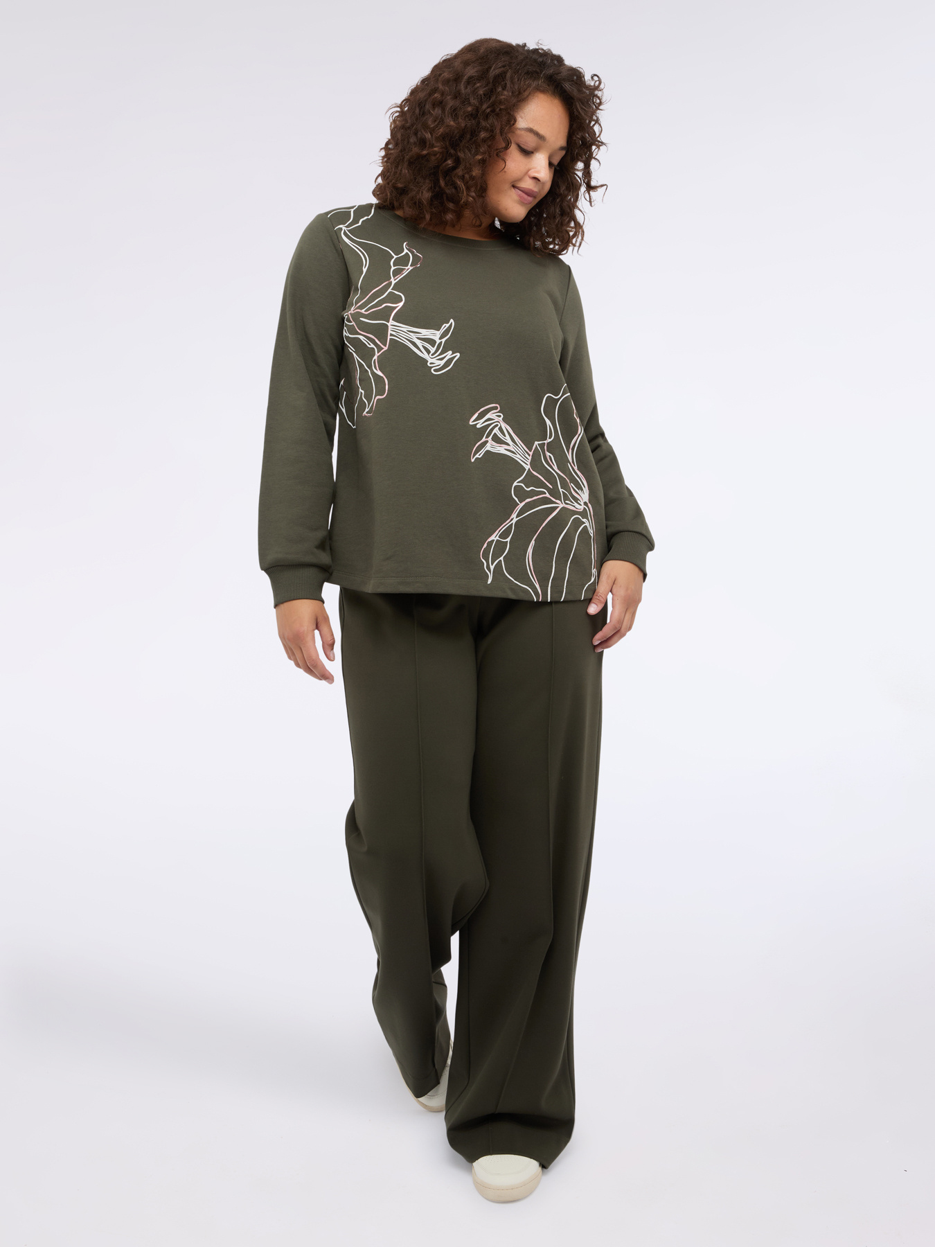 Wide-Leg-Hose aus Punto Milano image number 0