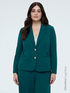 Cropped blazer in stretch fabric image number 1
