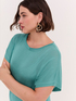 T-shirt in tencel dal fit morbido image number 2
