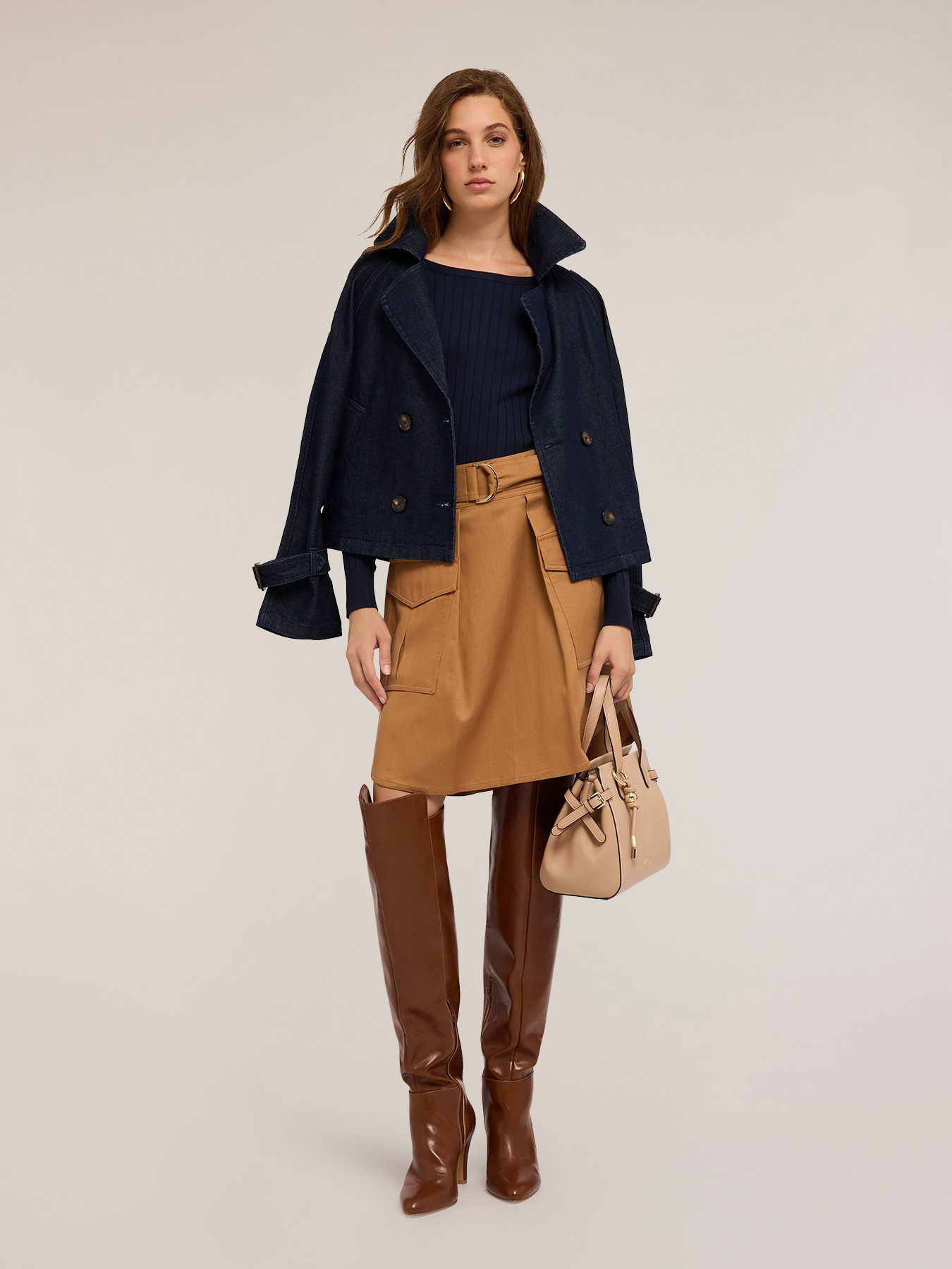 Boat neck sweater in flat rib knit image number 3