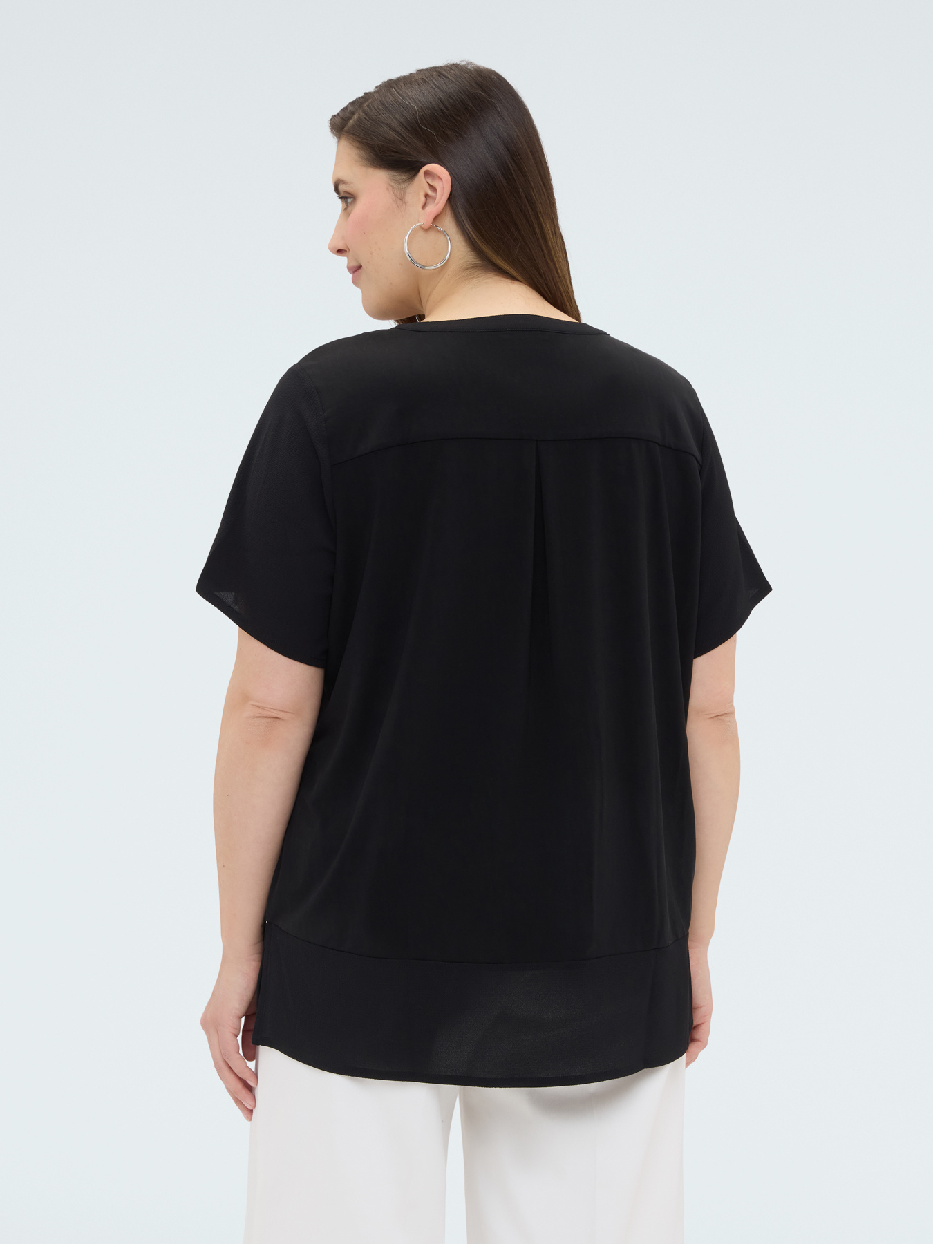 T-Shirt aus Lyocell-Mischung mit Kn&ouml;pfen image number 1