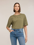 T-shirt avec applications bijou en pierres image number 2