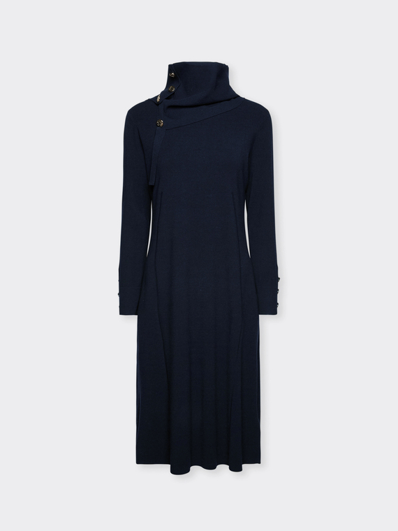 Knitted dress with buttons
