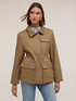 Mixed lyocell parka with detachable sleeves image number 3