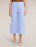 Cropped cotton blend canvas trousers image number 2