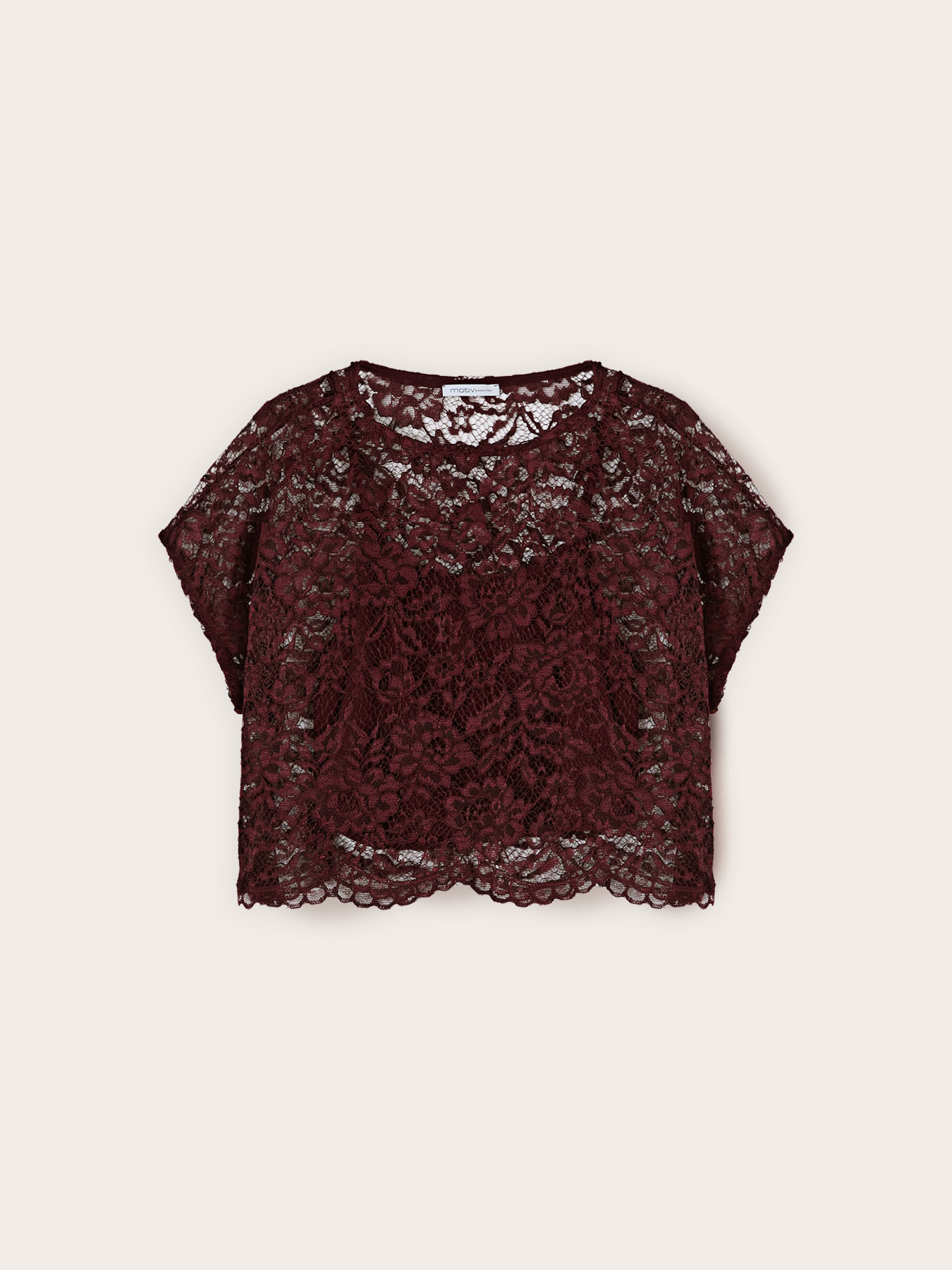 Blouse courte en dentelle image number 4