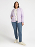 Down jacket with bouclé front and lurex details image number 2