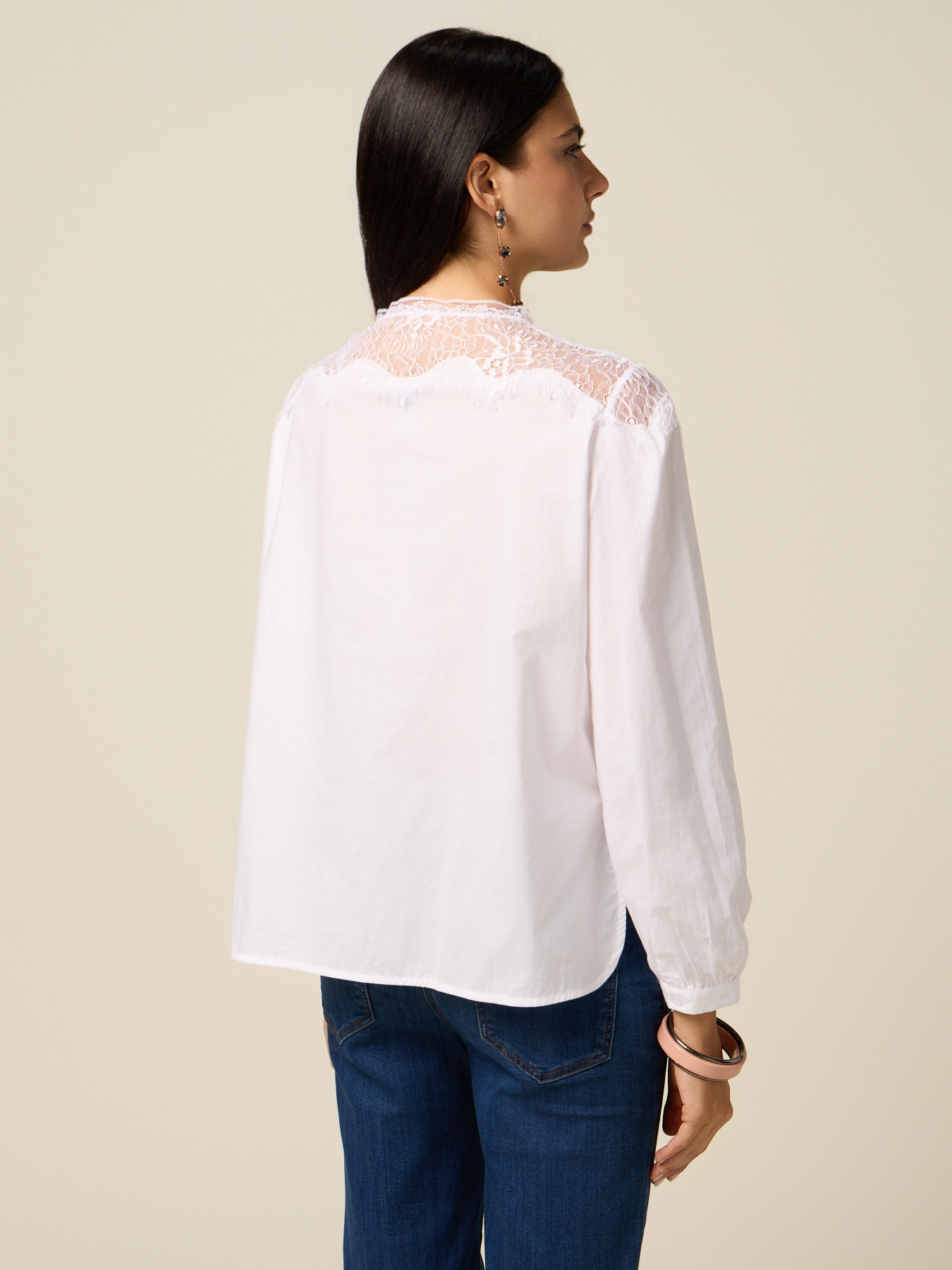 Chemise avec inserts en dentelle image number 1