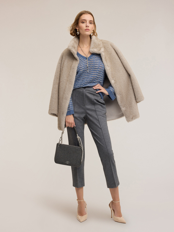 Pantaloni in jersey in misto lana