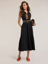 Maxi dress con balza in cotone image number 0