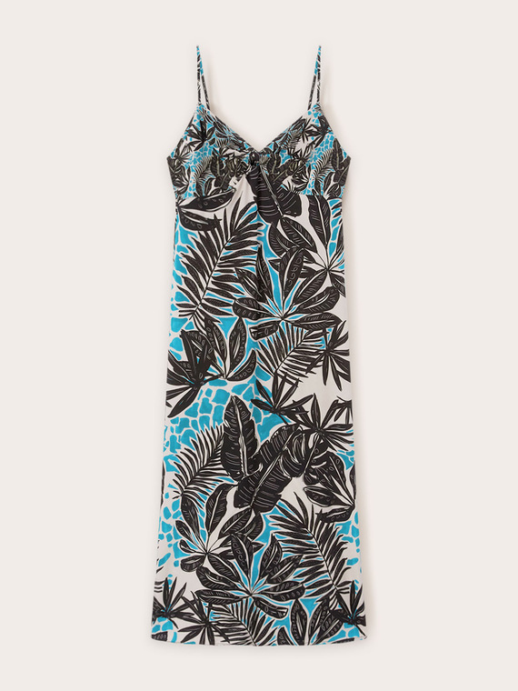 Vestito lungo fantasia tropical