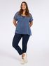 Blusa in creponne con scollo a V image number 2